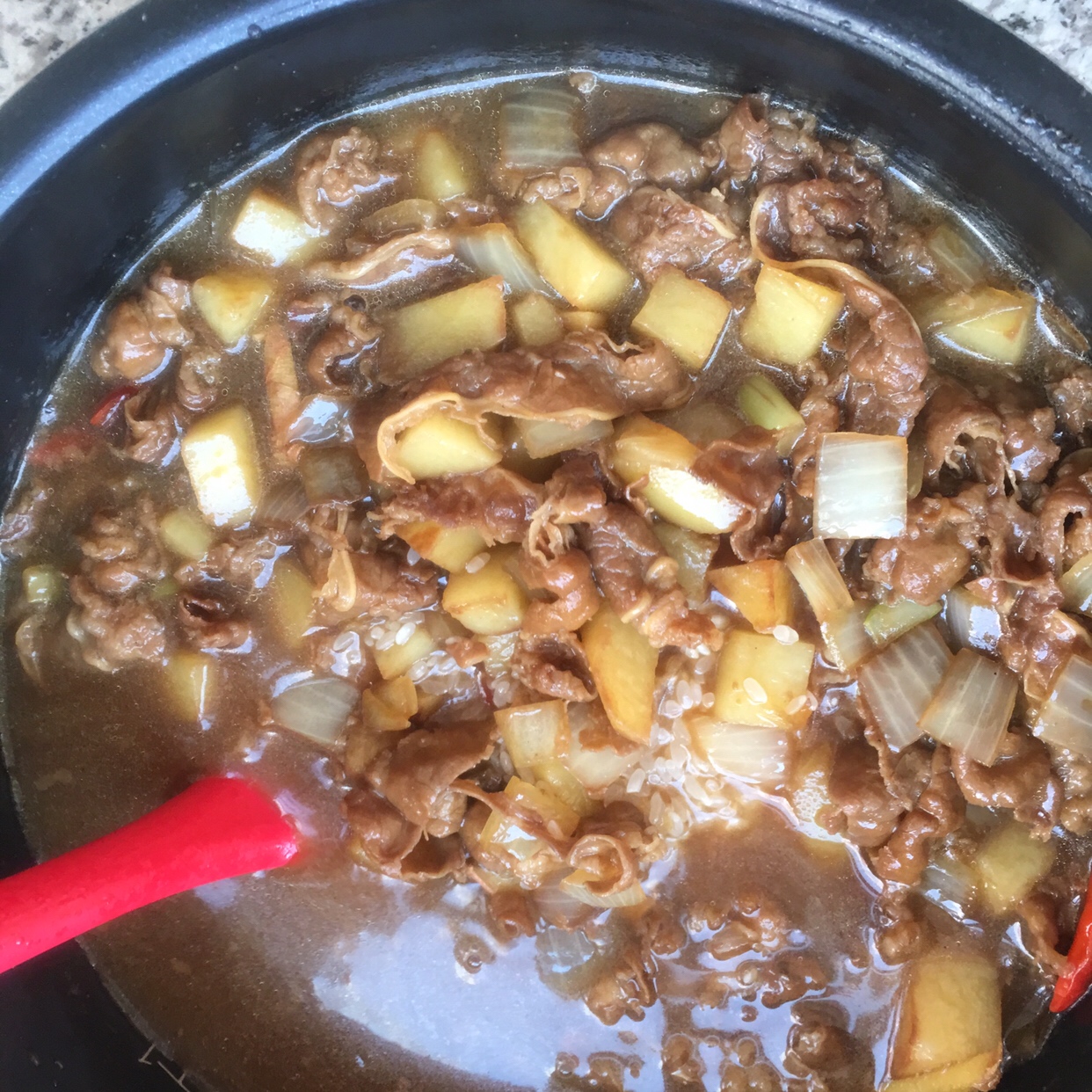 土豆牛肉卷焖饭（电饭煲）的做法 步骤12