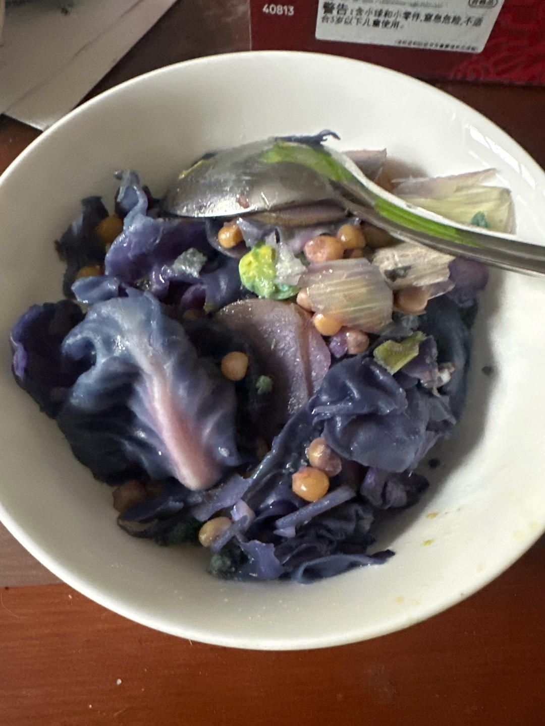 不变色的紫甘蓝炒鸡蛋