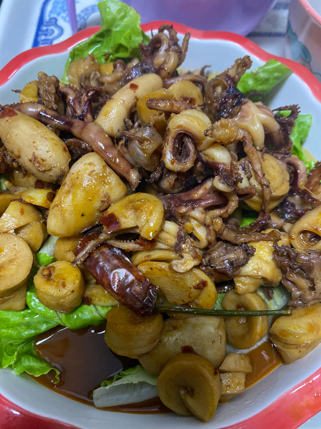 简单好吃的红烧鱿鱼