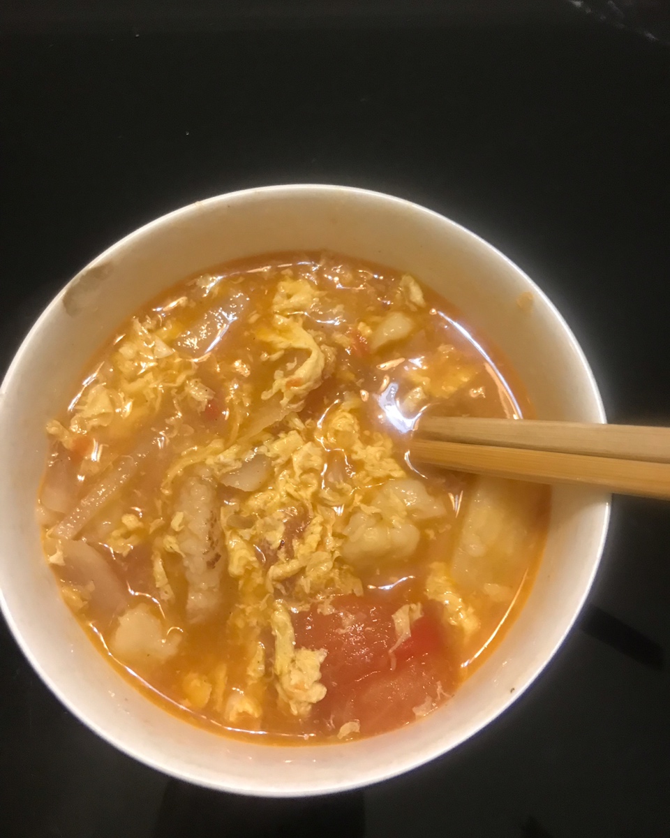 白萝卜西红柿疙瘩汤
