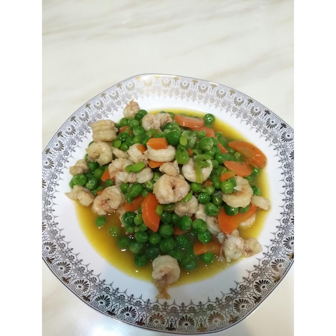 豌豆炒虾仁