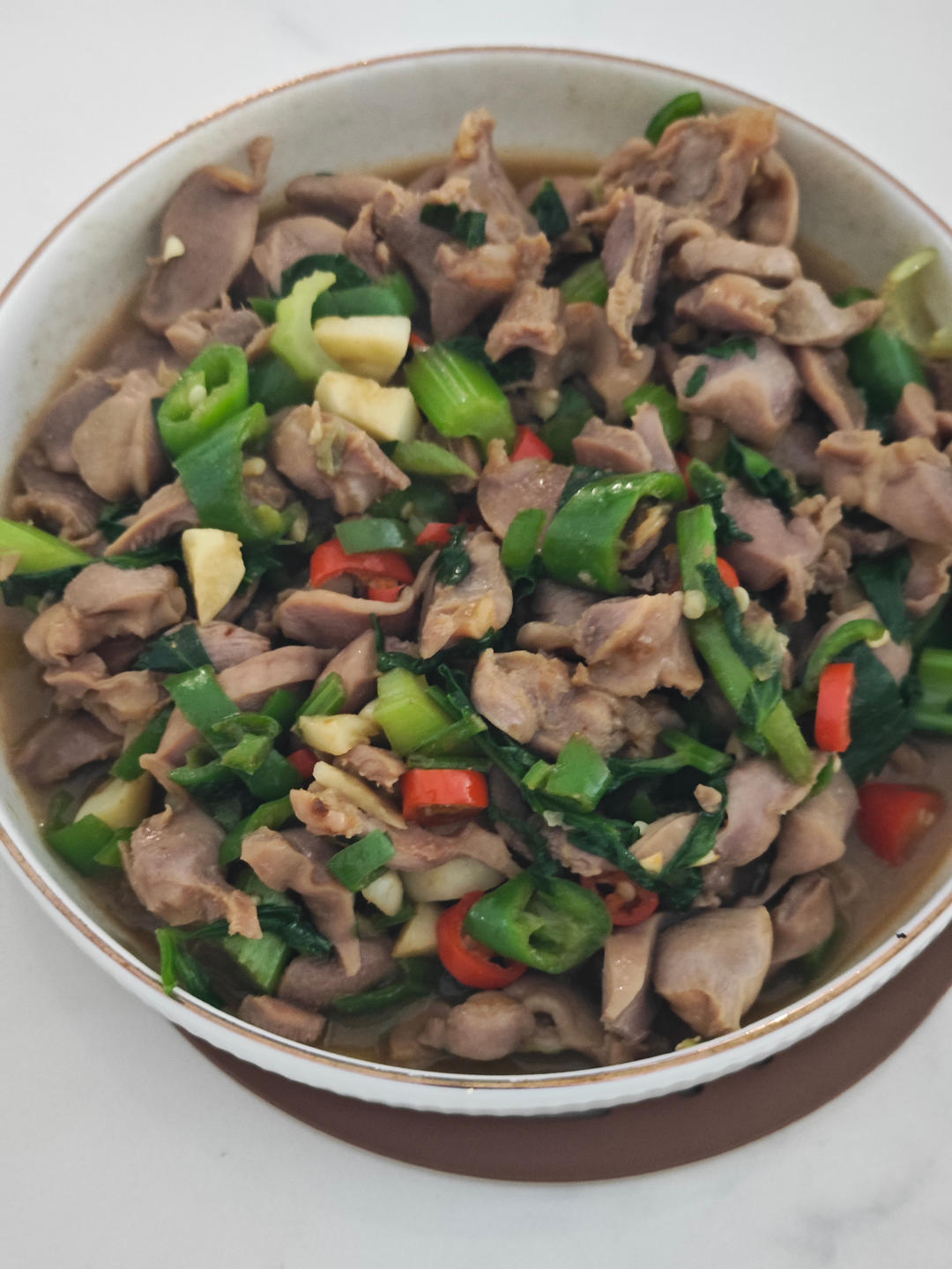 下饭菜•爆炒鸡胗花
