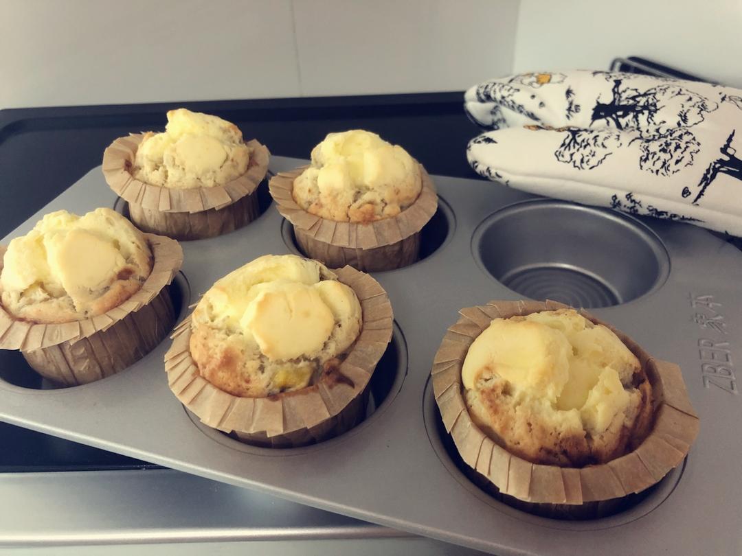 软心乳酪香蕉马芬<Banana Cream Cheese Muffins>