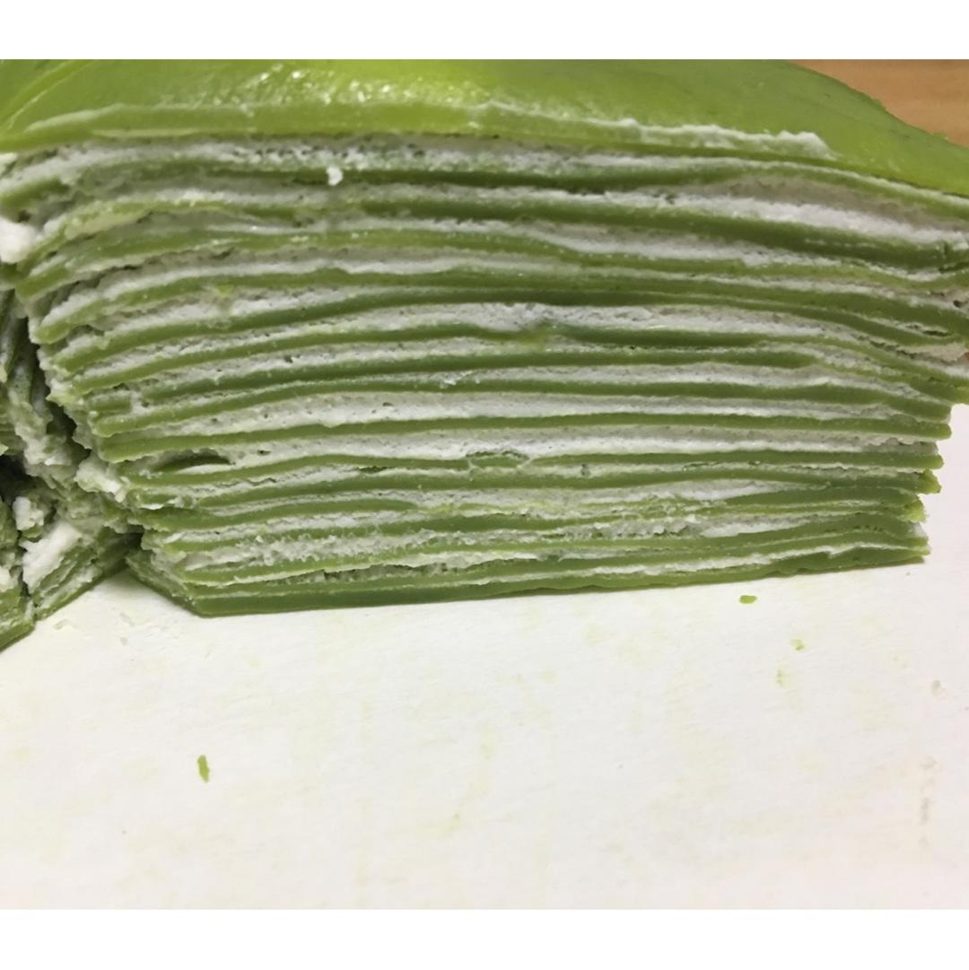 美味的煎蛋糕—抹茶千层蛋糕