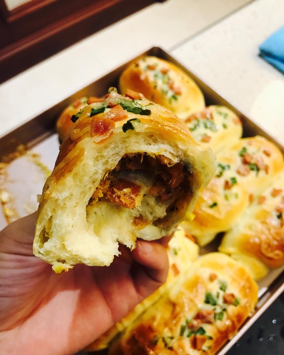 香葱火腿肉松面包