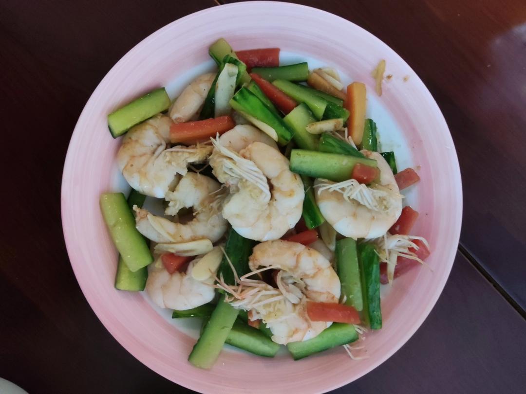 虾仁炒黄瓜