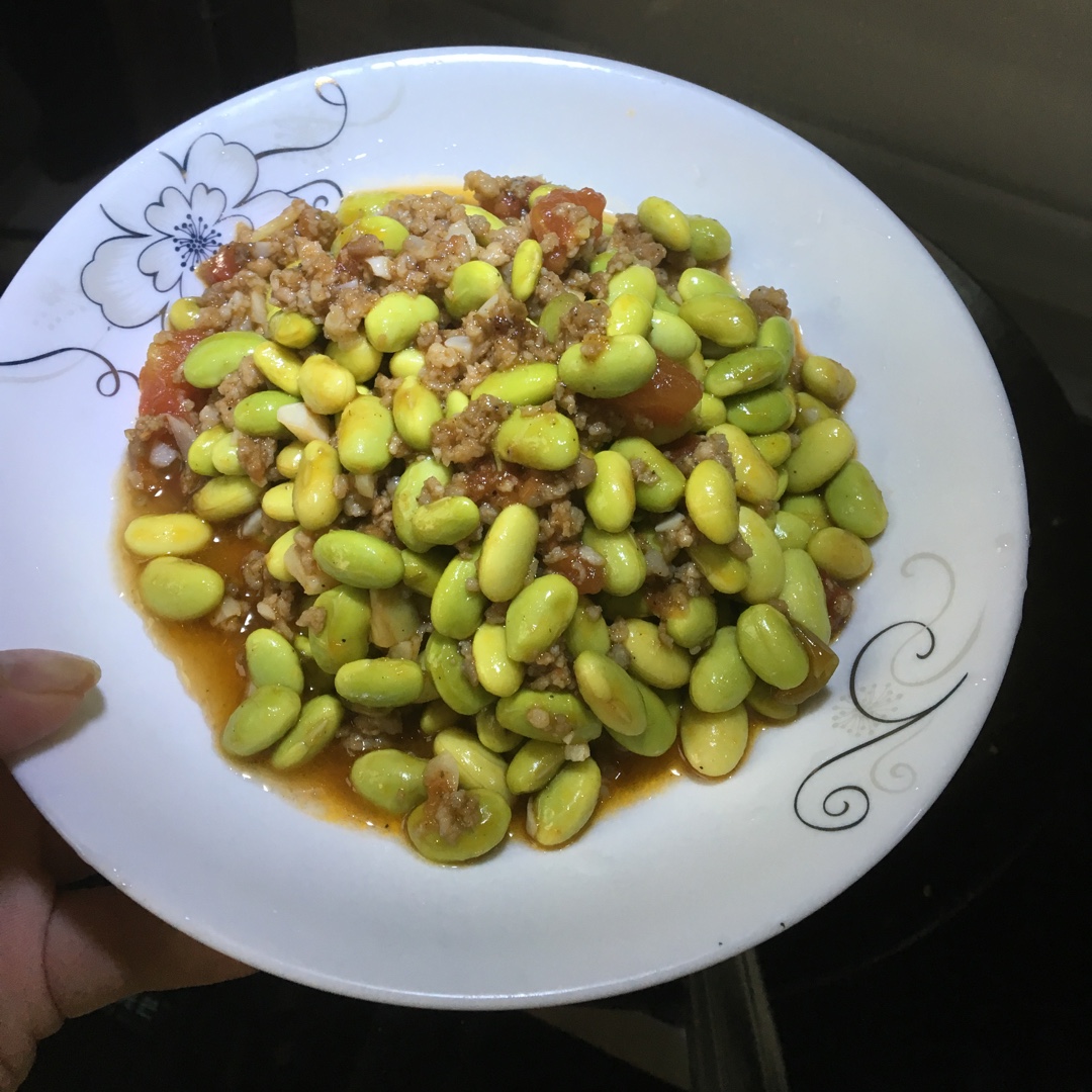 番茄肉末毛豆米