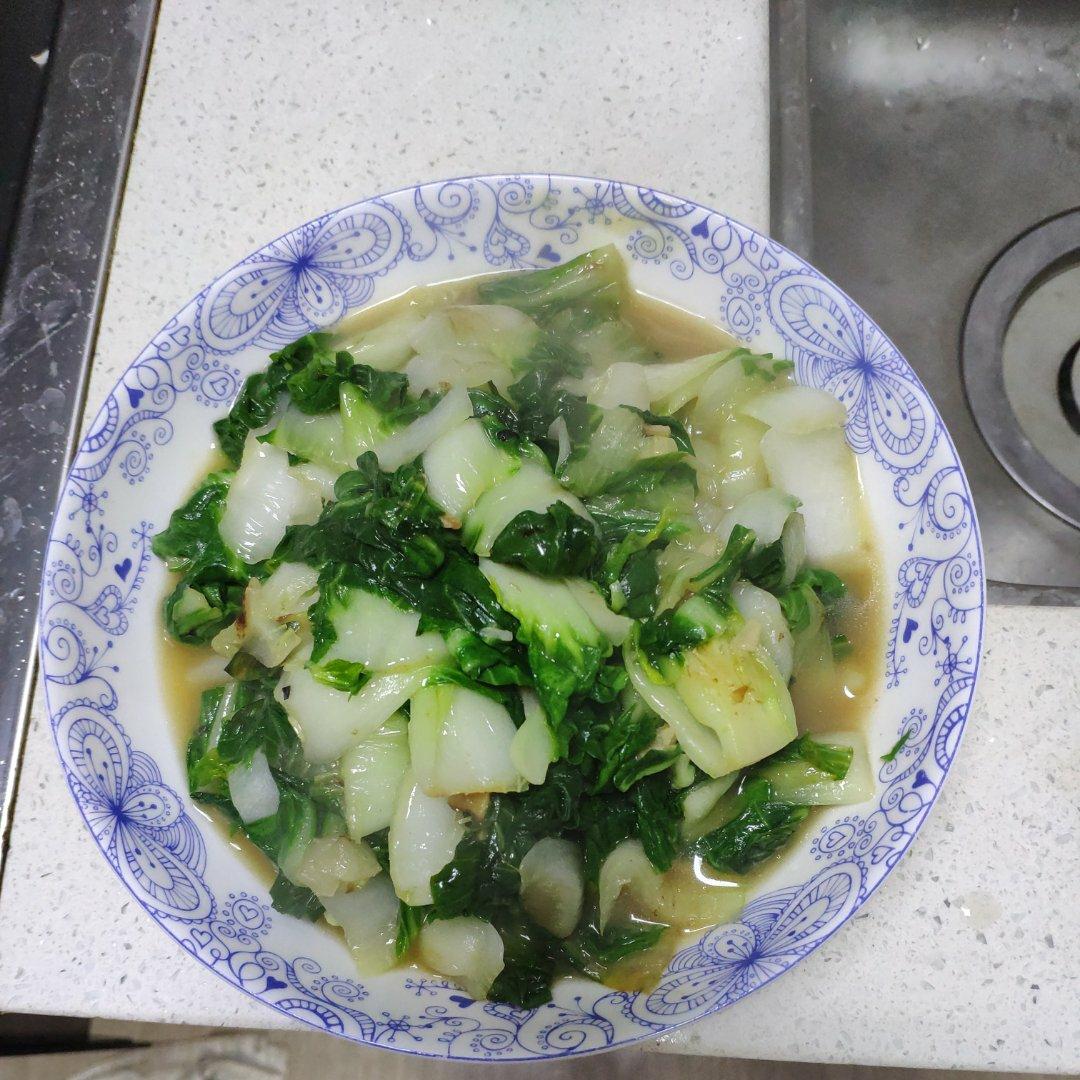 炒青菜，脆而不生，熟而不老