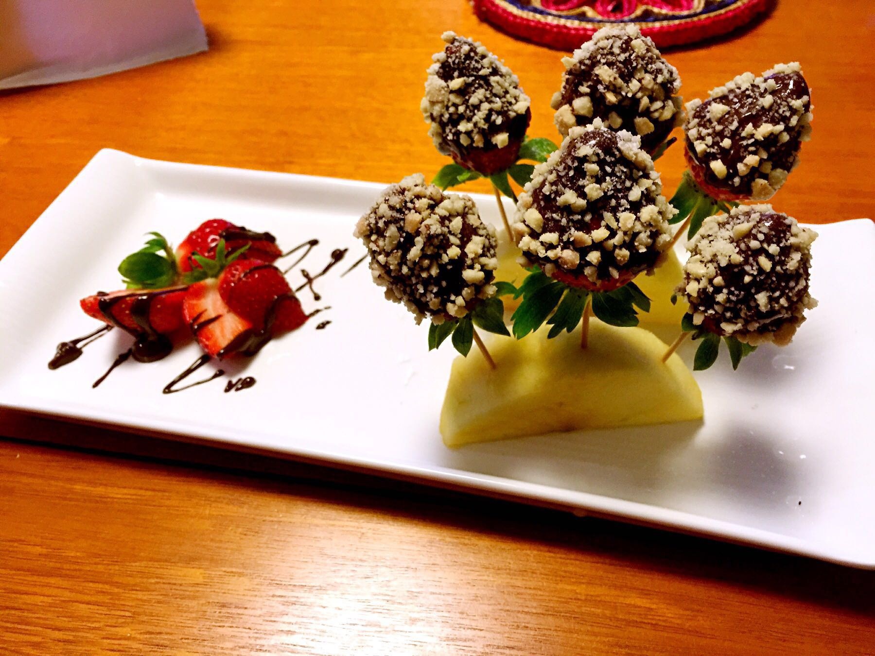 草莓巧克力棒棒糖