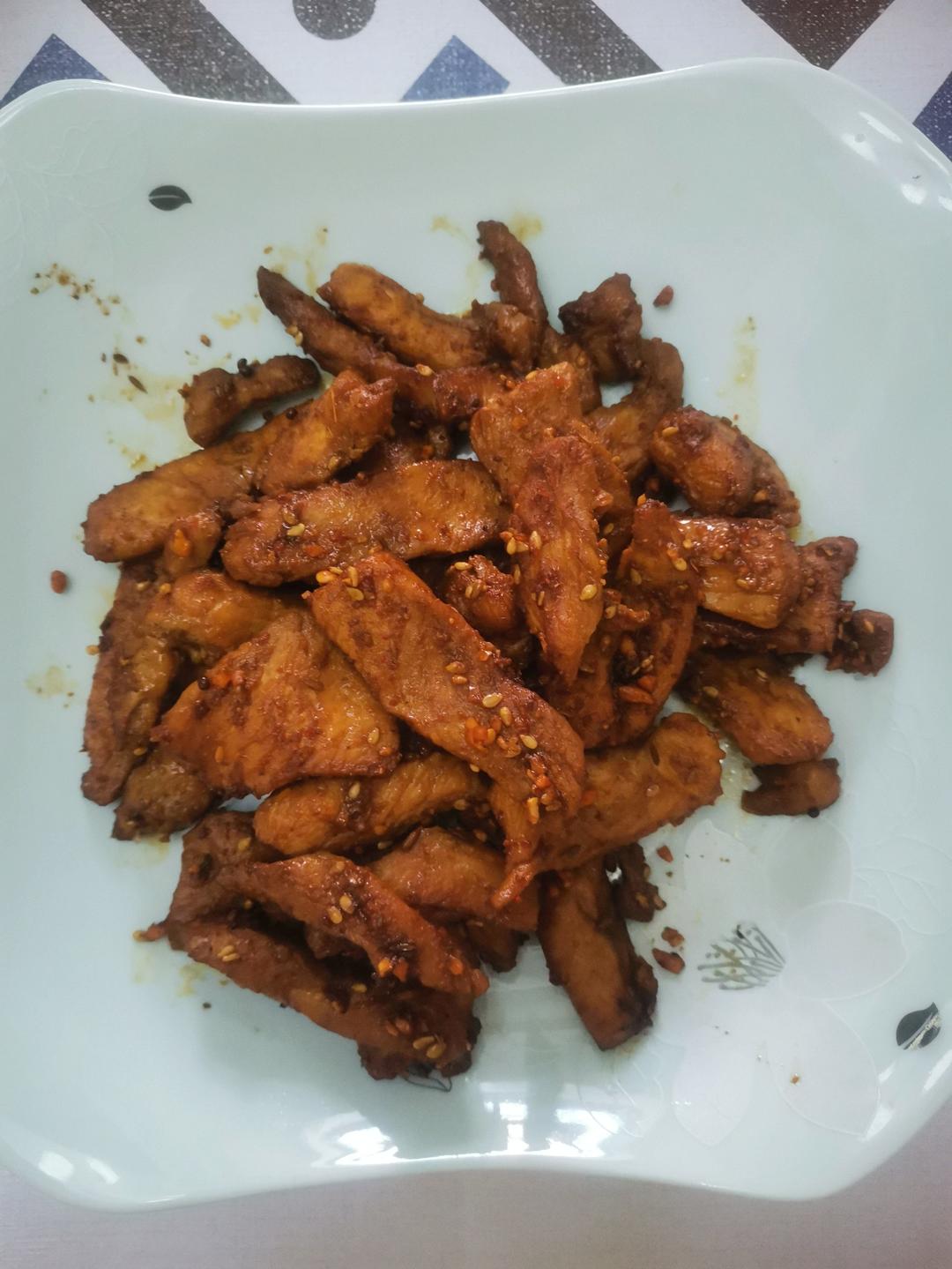 低脂低卡❗️能吃出烧烤味的 孜然鸡肉条