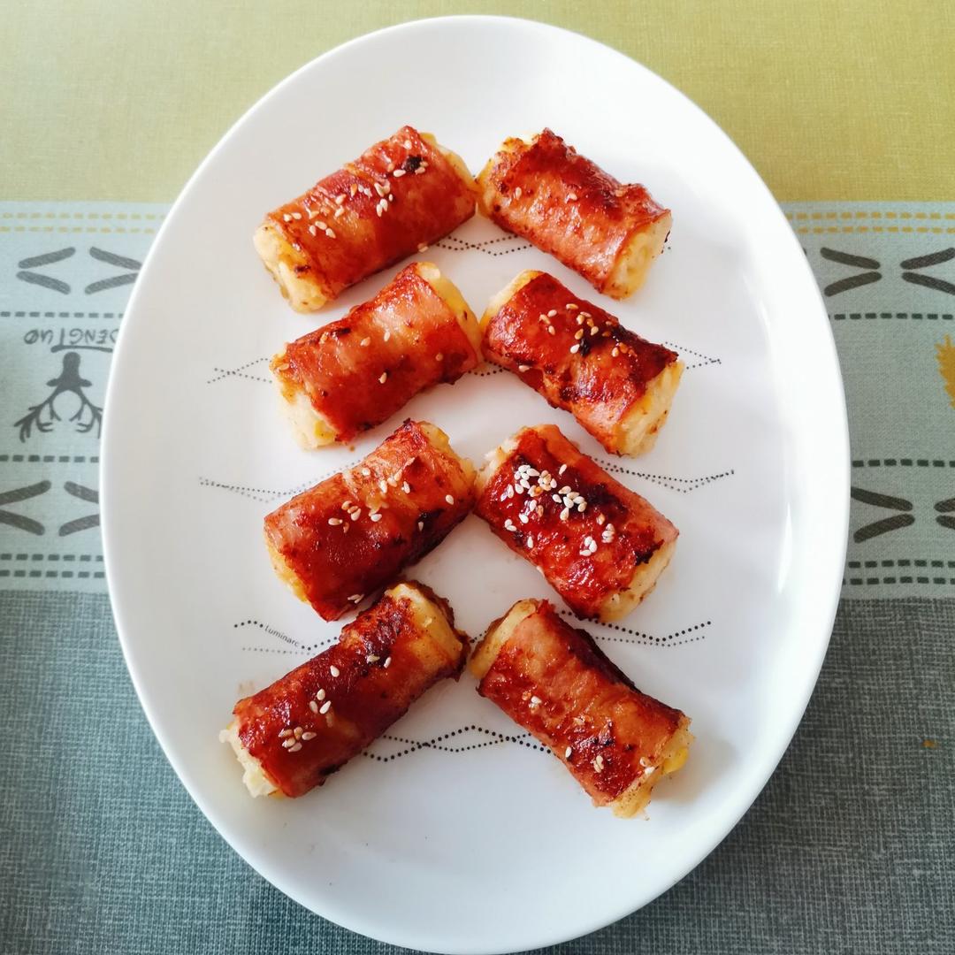 馋哭隔壁小孩❗️土豆新吃🔥照烧土豆泥培根卷