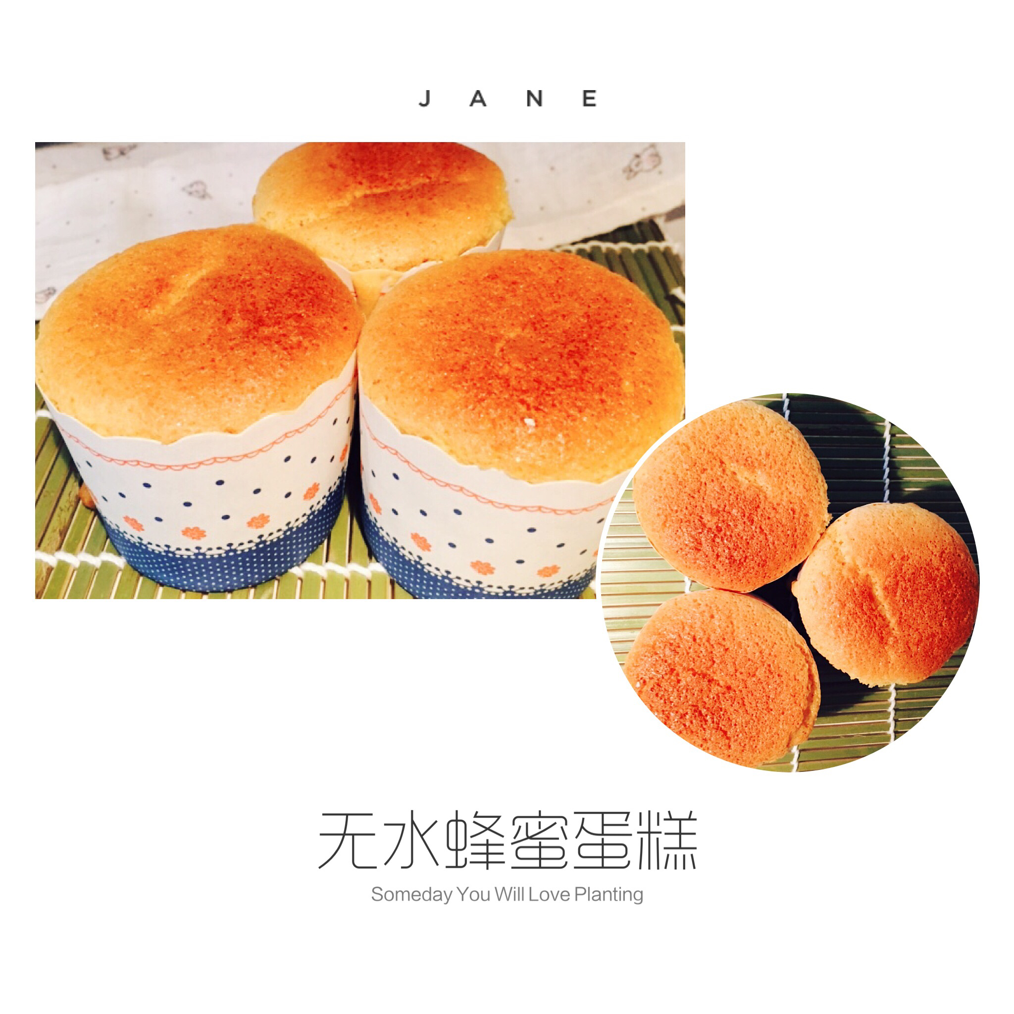 无水蜂蜜小蛋糕