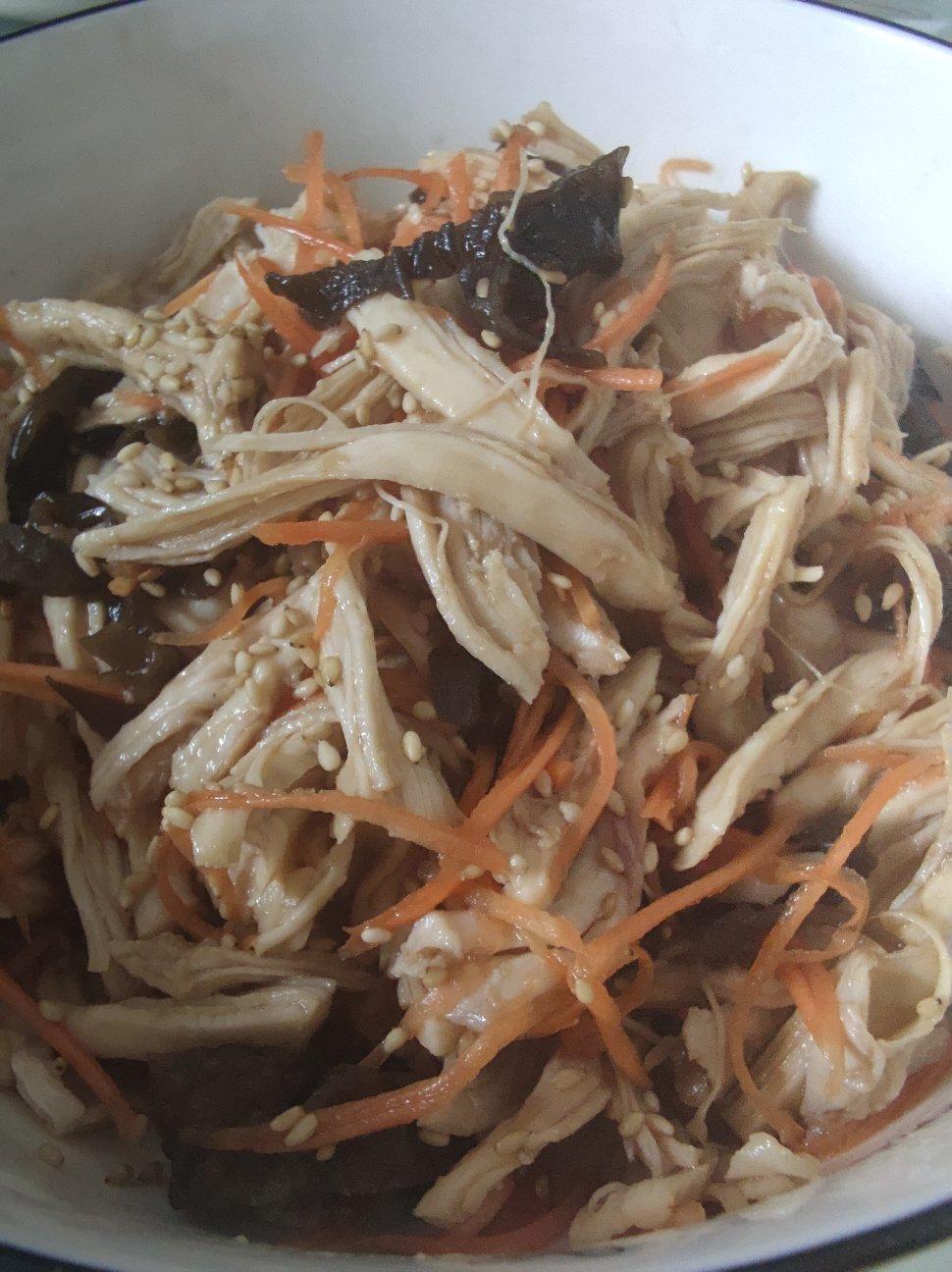 减脂健身｜凉拌手撕鸡丝（香辣&麻油版）