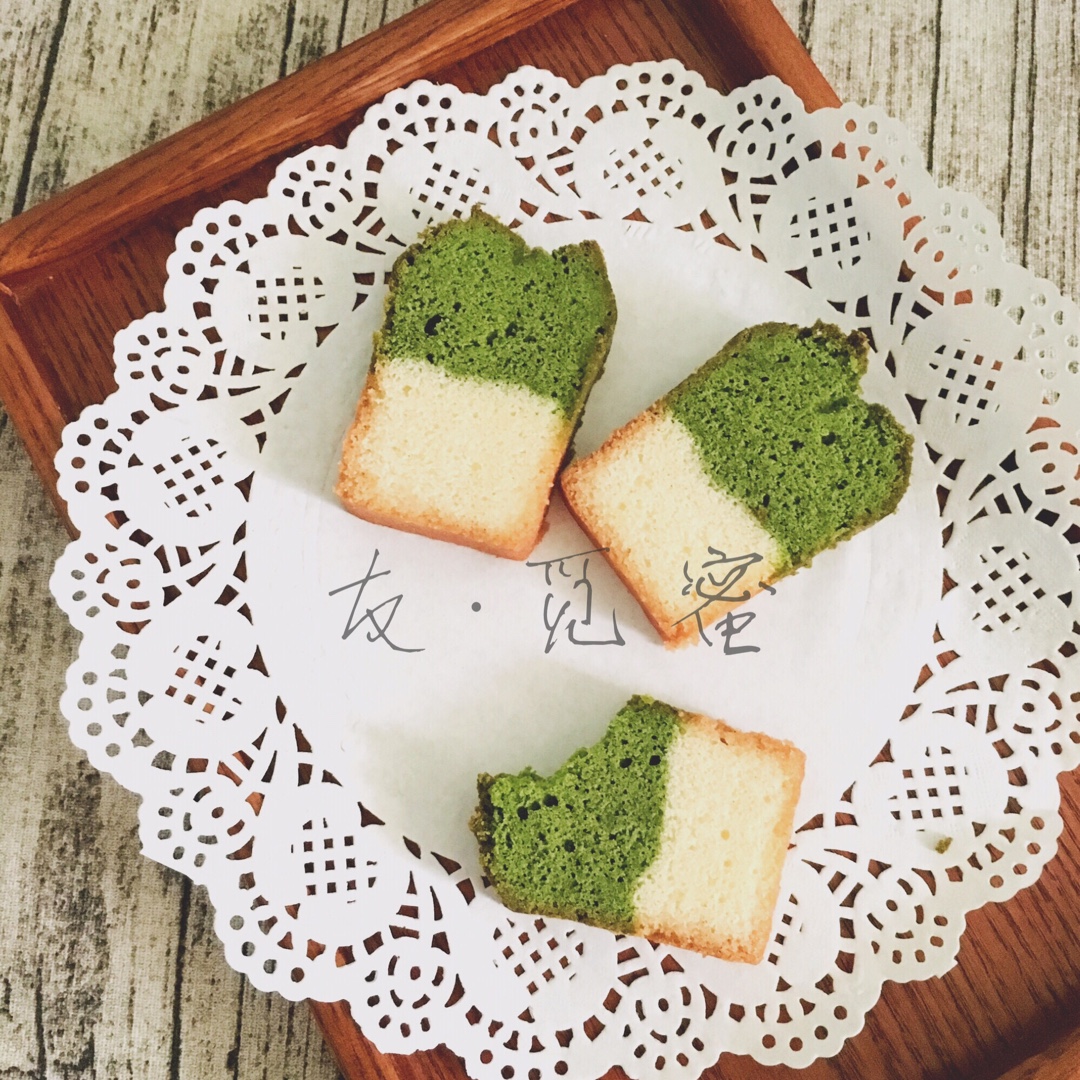 香草&抹茶双拼磅蛋糕（白菜磅）