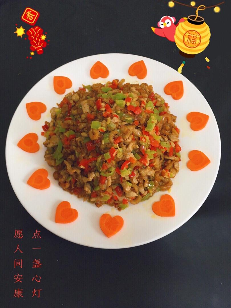 小海米炒肉末
