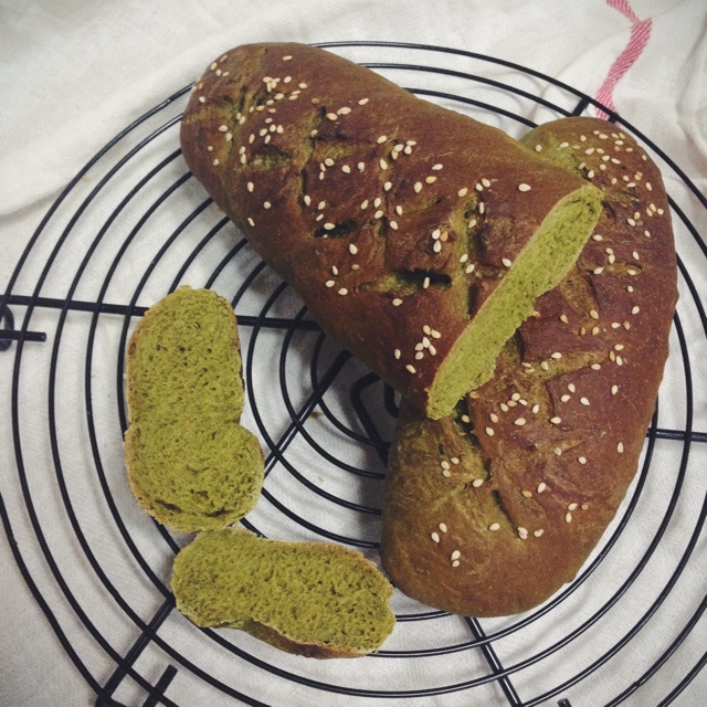 小清新抹茶欧包