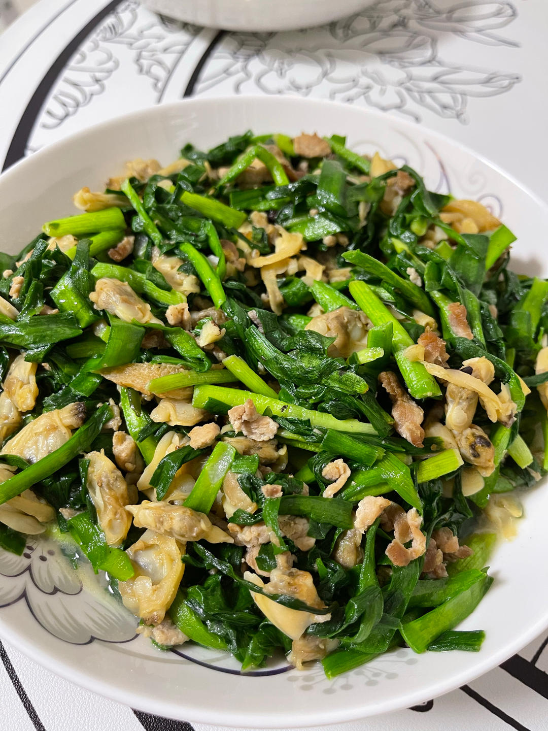 爆炒韭菜蛤蜊肉