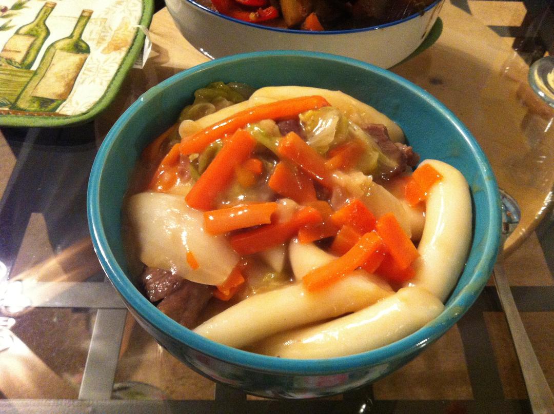 牛肉白菜炒年糕