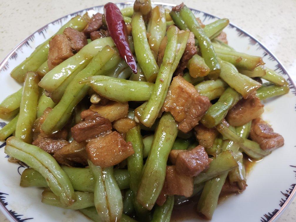 红烧肉炖豆角