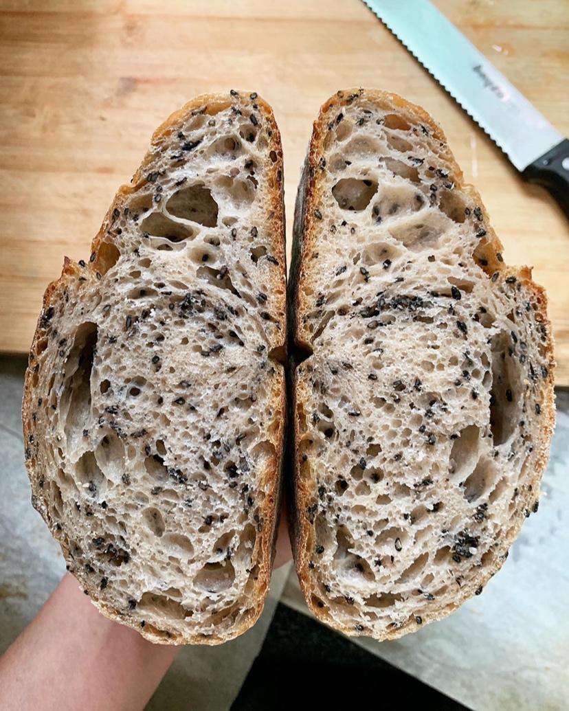 【天然酵种】黑芝麻欧包