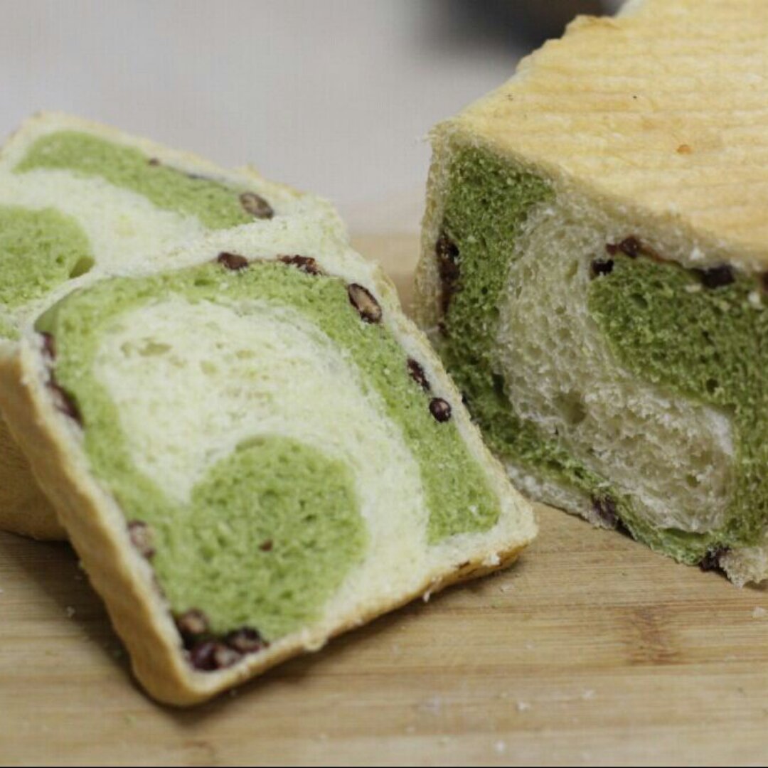 【抹茶红豆漩涡吐司】——来自春天的问候