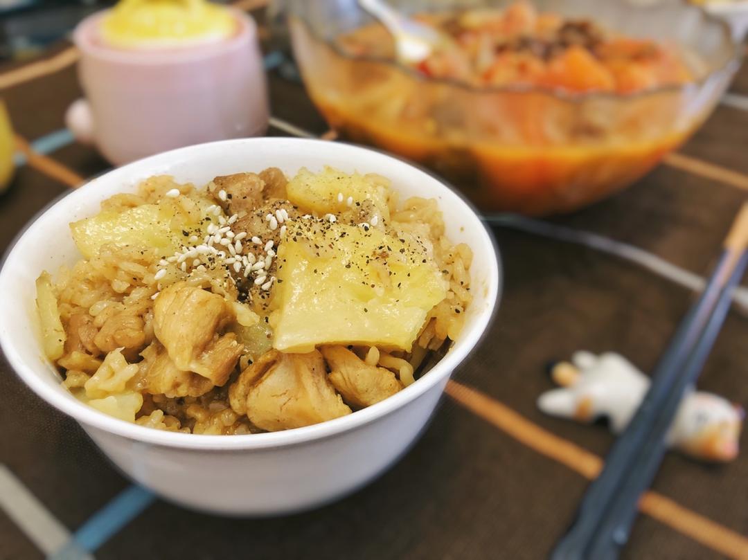 电饭煲栗子鸡腿焖饭