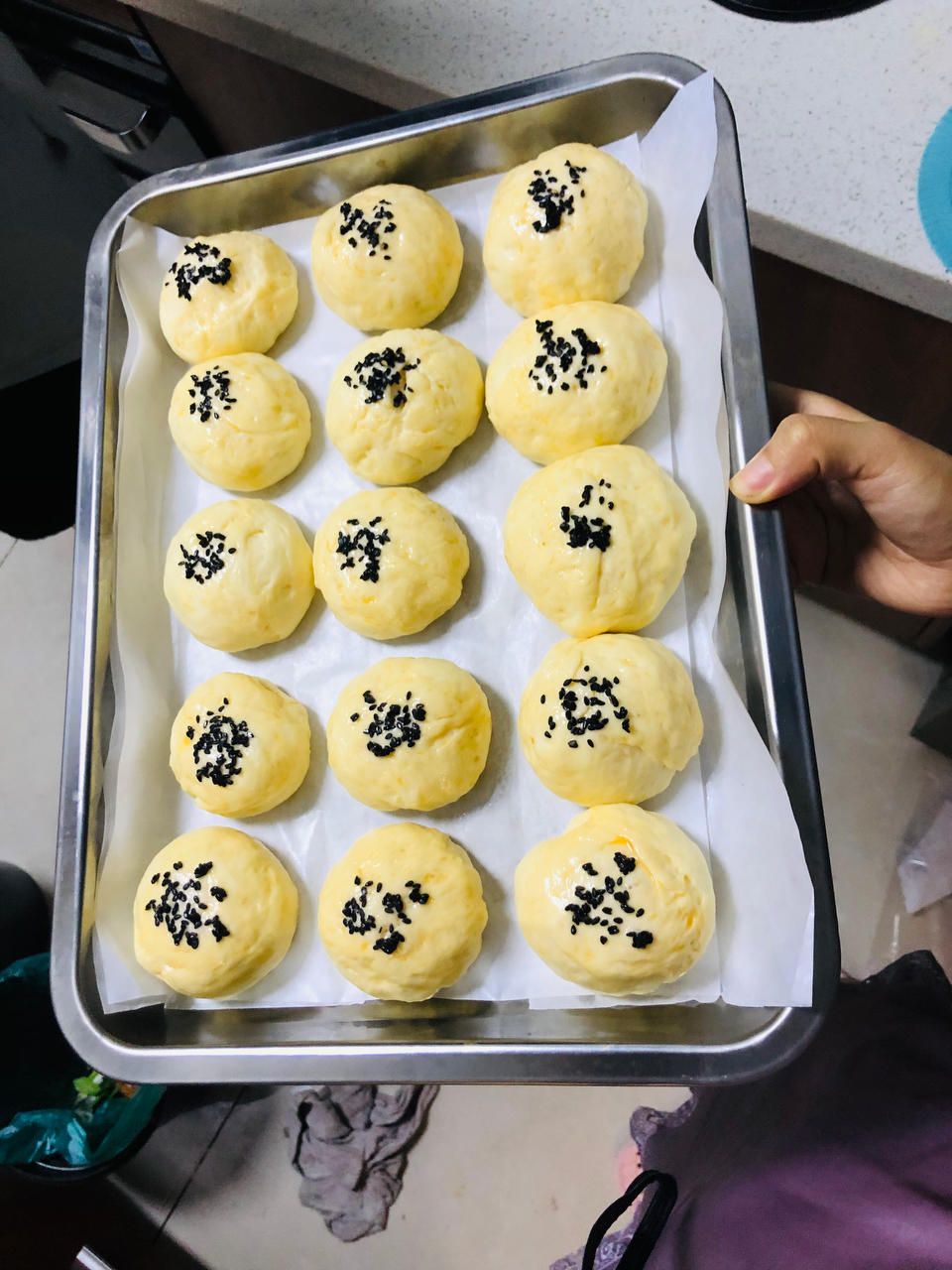 鲜奶油小餐包（一次发酵）