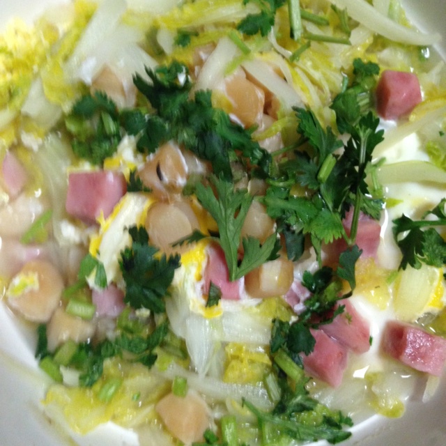 素赛螃蟹----干贝白菜滑蛋