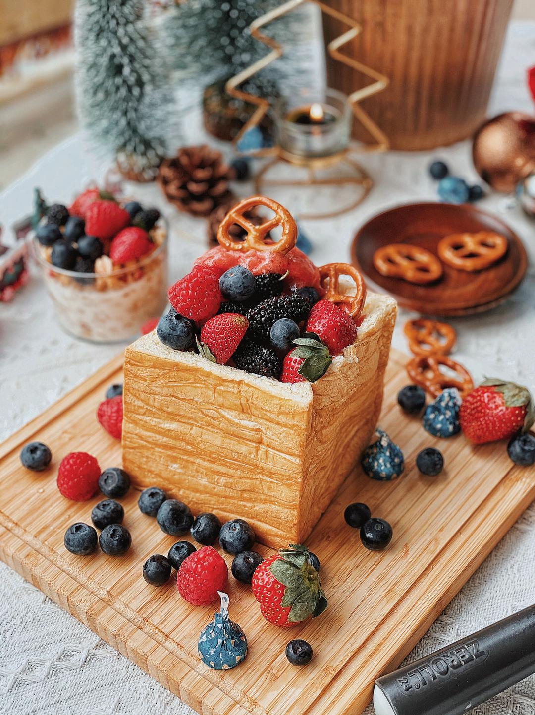 圣诞冰激淋吐司盒子，节日的仪式感🎄