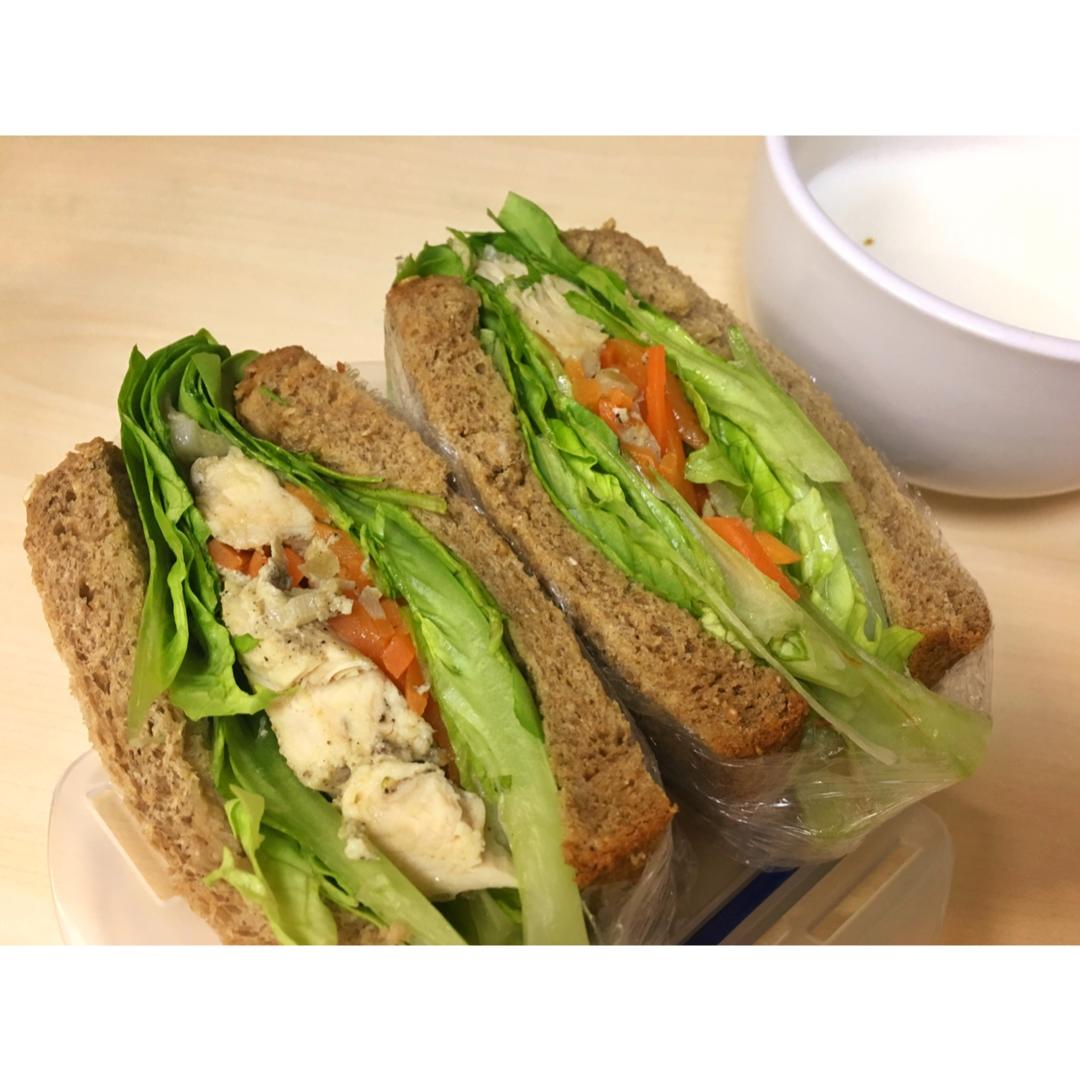如何做超厚的沼三明治~详细tip！牛油果鸡蛋午餐肉三明治~