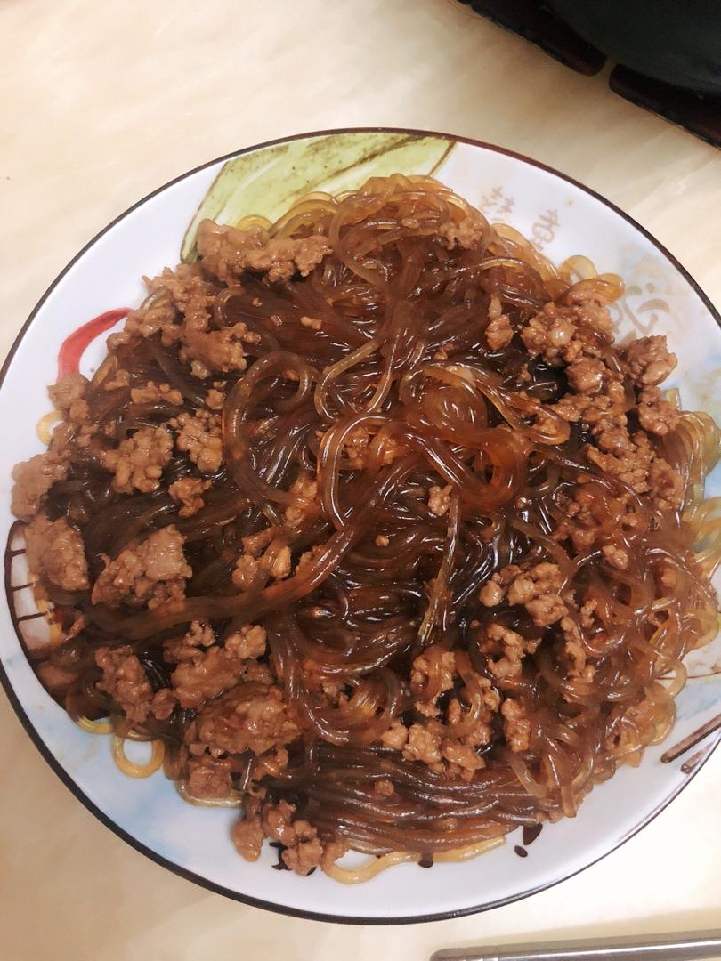 肉末粉丝煲（蚂蚁上树，干捞粉丝煲）