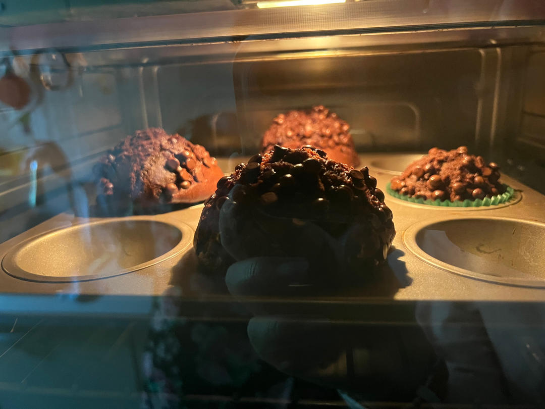 在家做巧克力蘑菇头麦芬蛋糕🍫