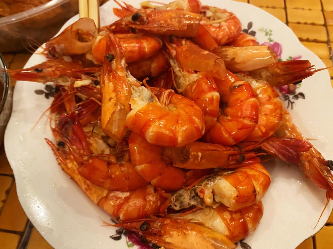 3分钟海鲜料理🍶料酒焖虾🦐