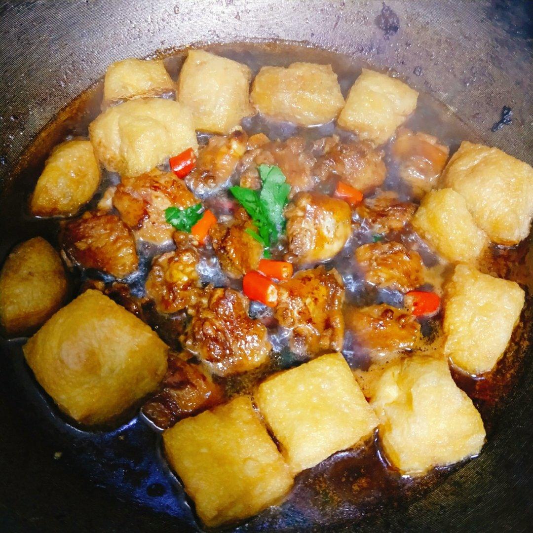 油豆腐焖鸡