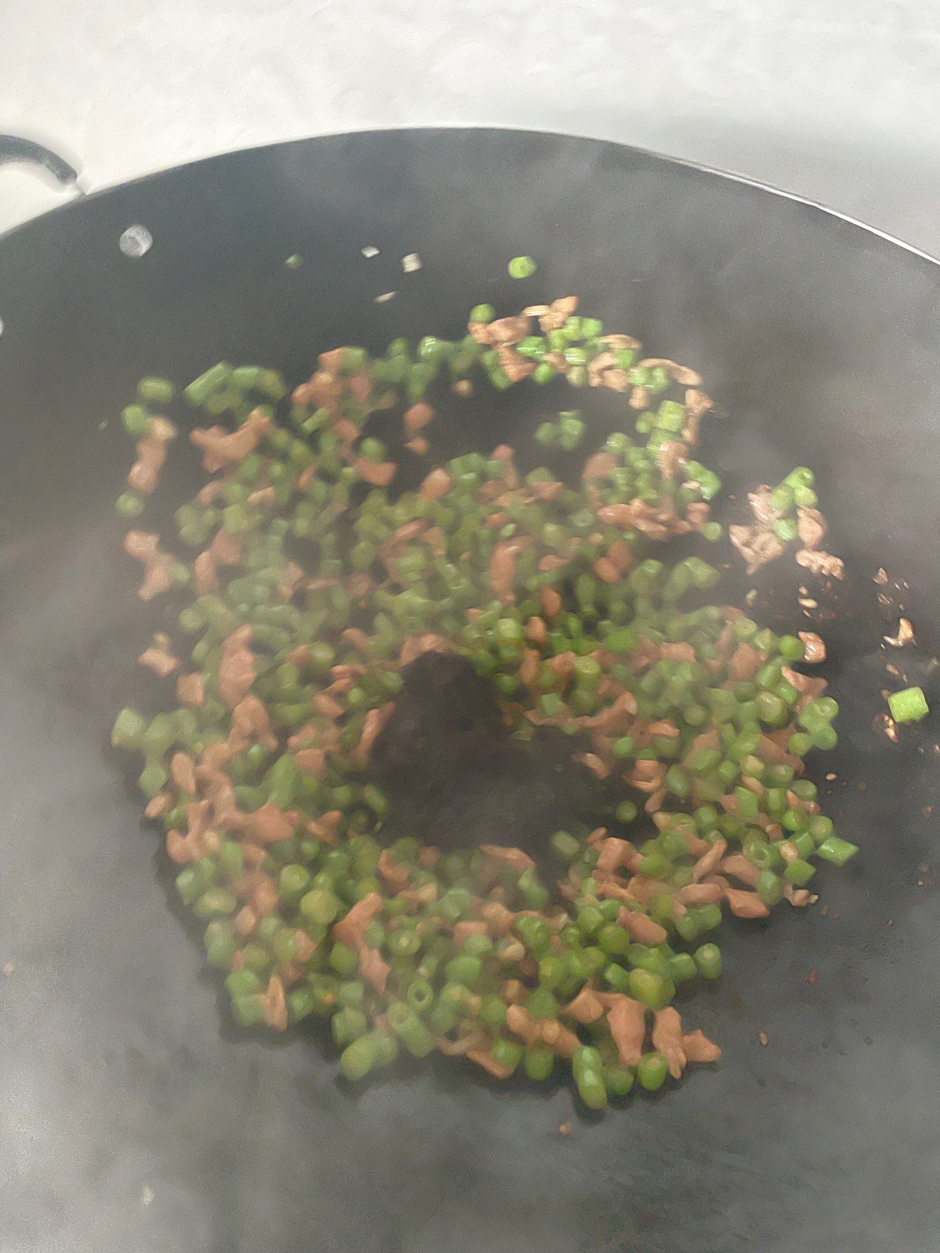 中式-榄菜豆角肉末的做法 步骤7