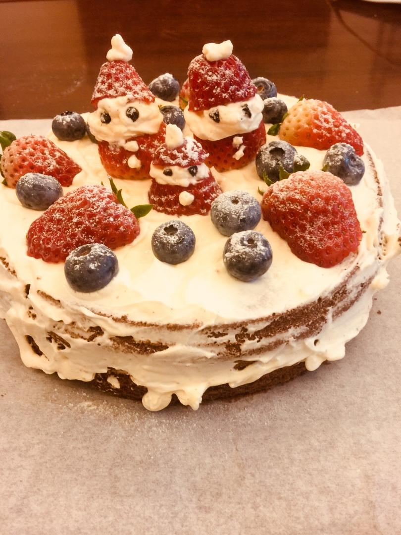 圣诞呆萌裸蛋糕