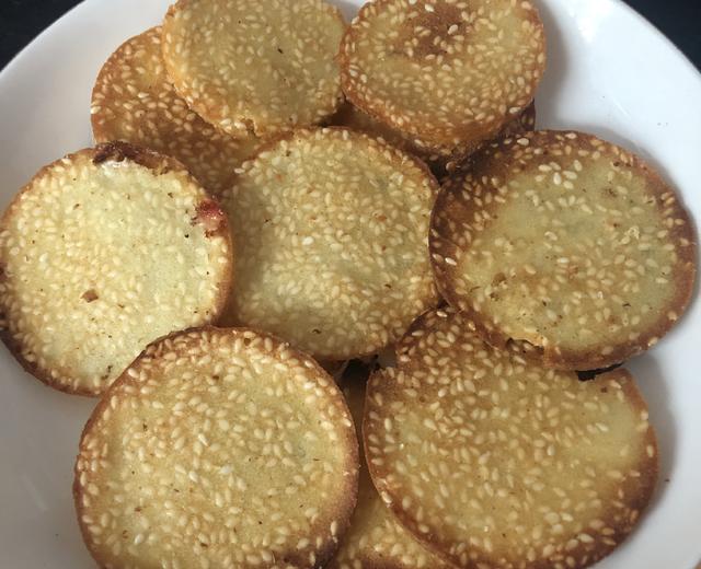 芝麻薄饼。的做法