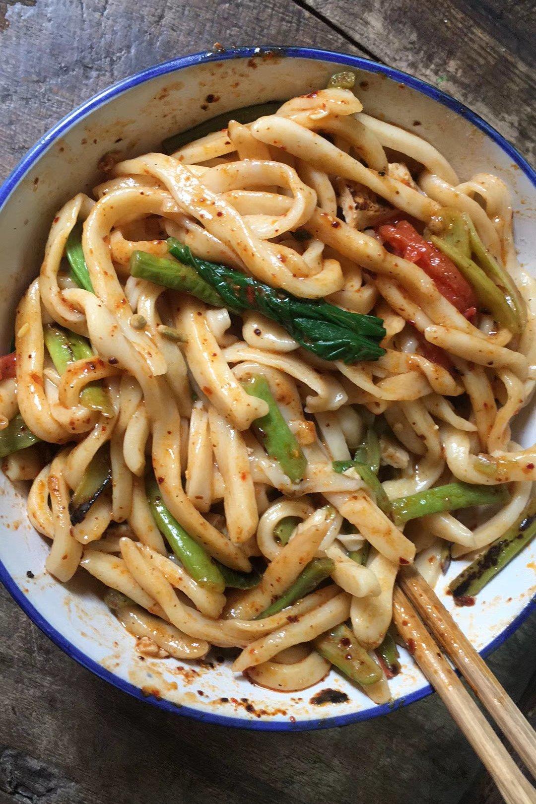 白团子王月177做的西府削筋面