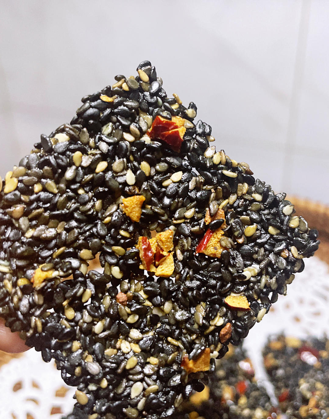 健康黑芝麻薄饼（仅需三步）