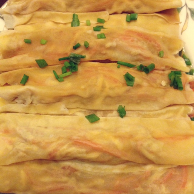 美味蒸菜——鲜腐皮鲍汁卷