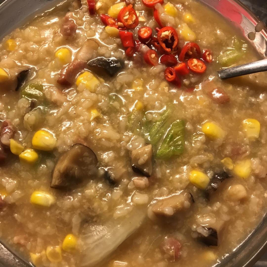 香菇瘦肉粥