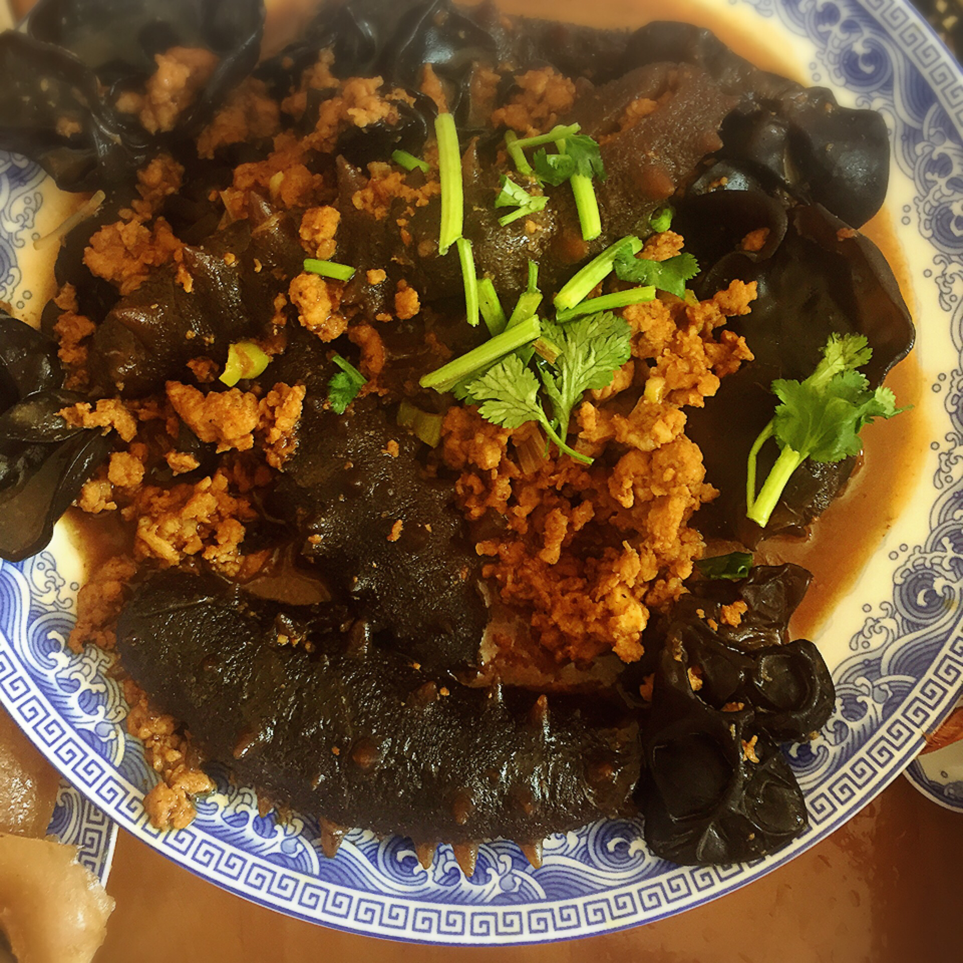 了^了做的肉末烧海参