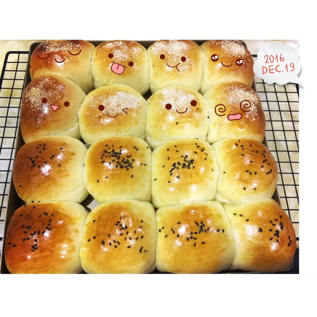 鲜奶油小餐包（一次发酵）