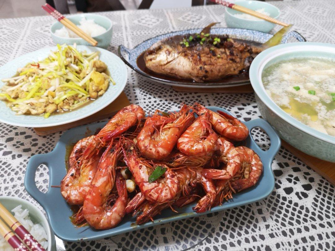 超简单干烧黑虎虾