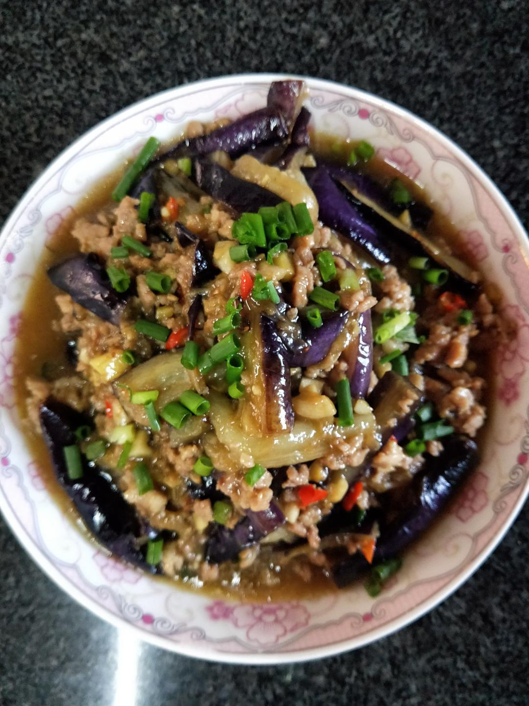 红烧肉沫茄子