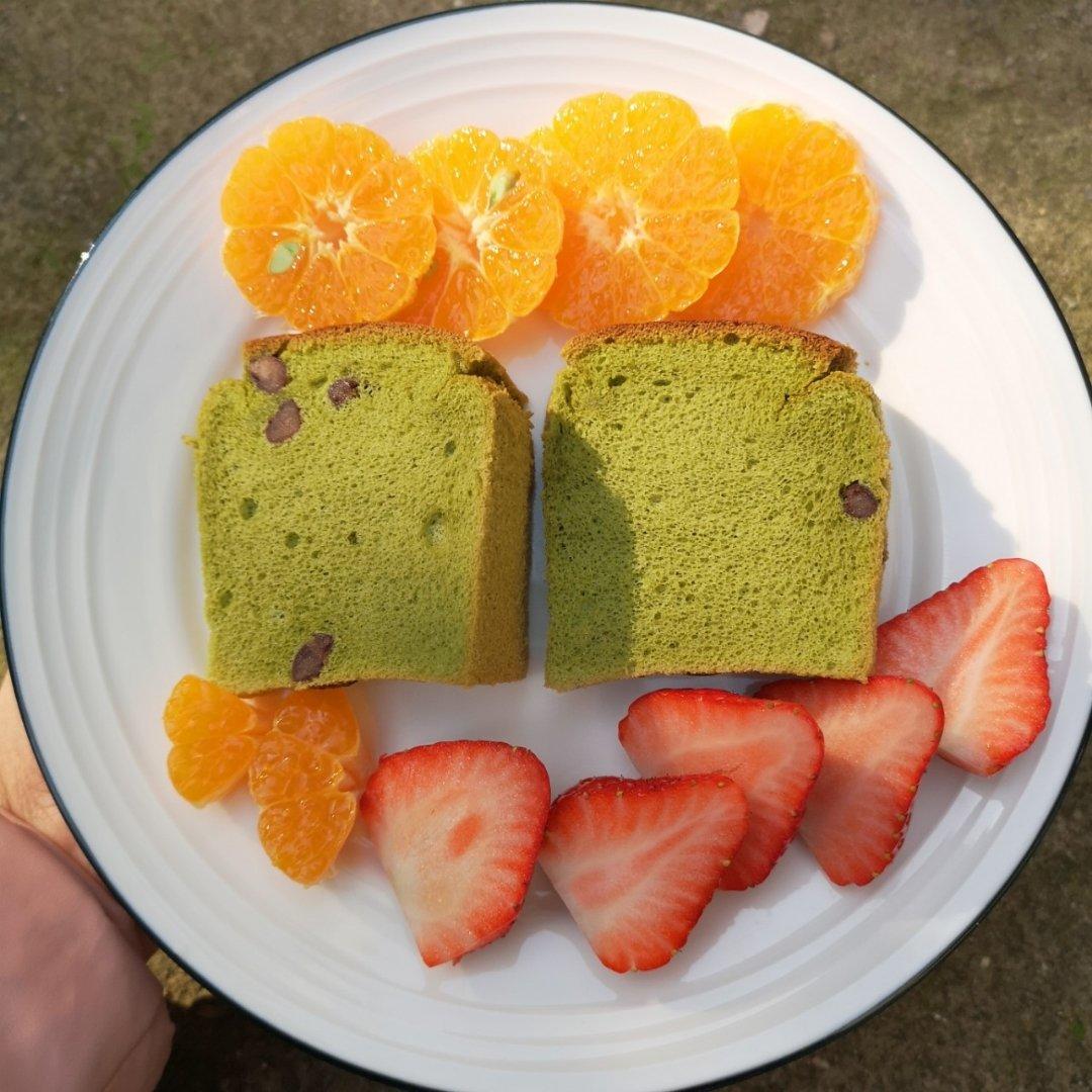 细腻绵软抹茶红豆戚风【附蜜红豆分布均匀小技巧】