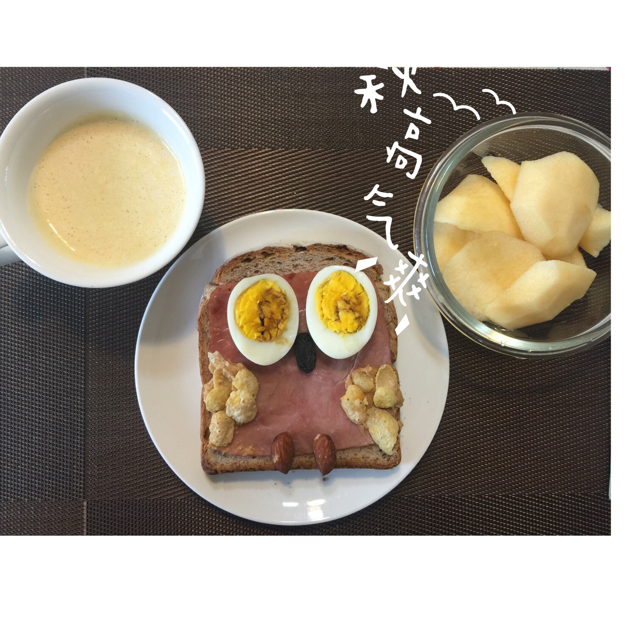 超萌猫头鹰吐司早餐