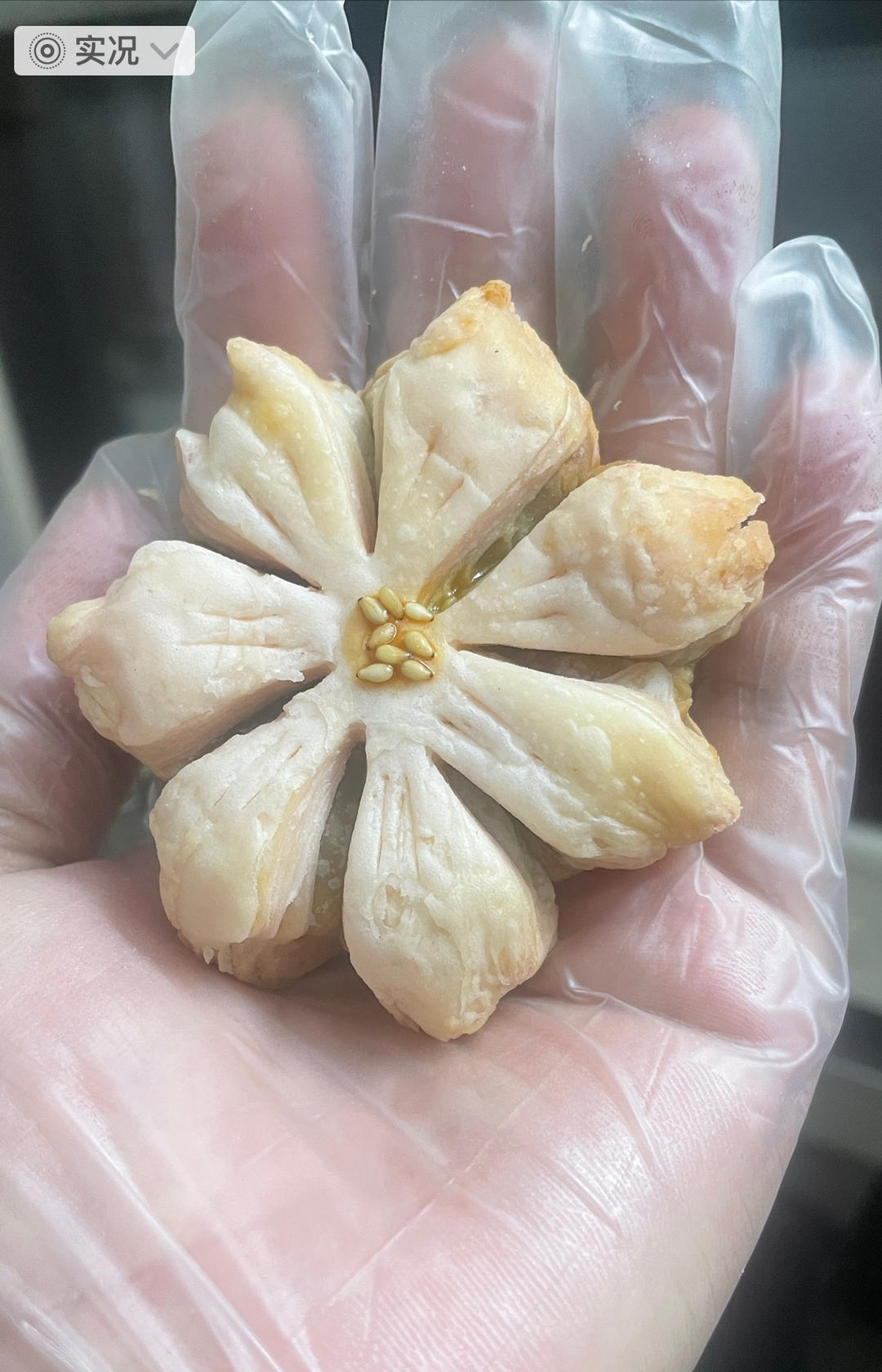 紫薯馅de桃花酥（用玉米油一样酥掉渣）