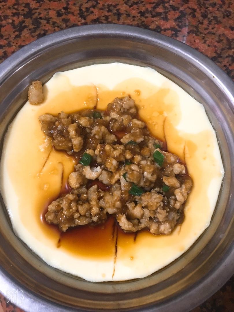 巨嫩滑肉末蒸蛋 大人小孩都爱吃