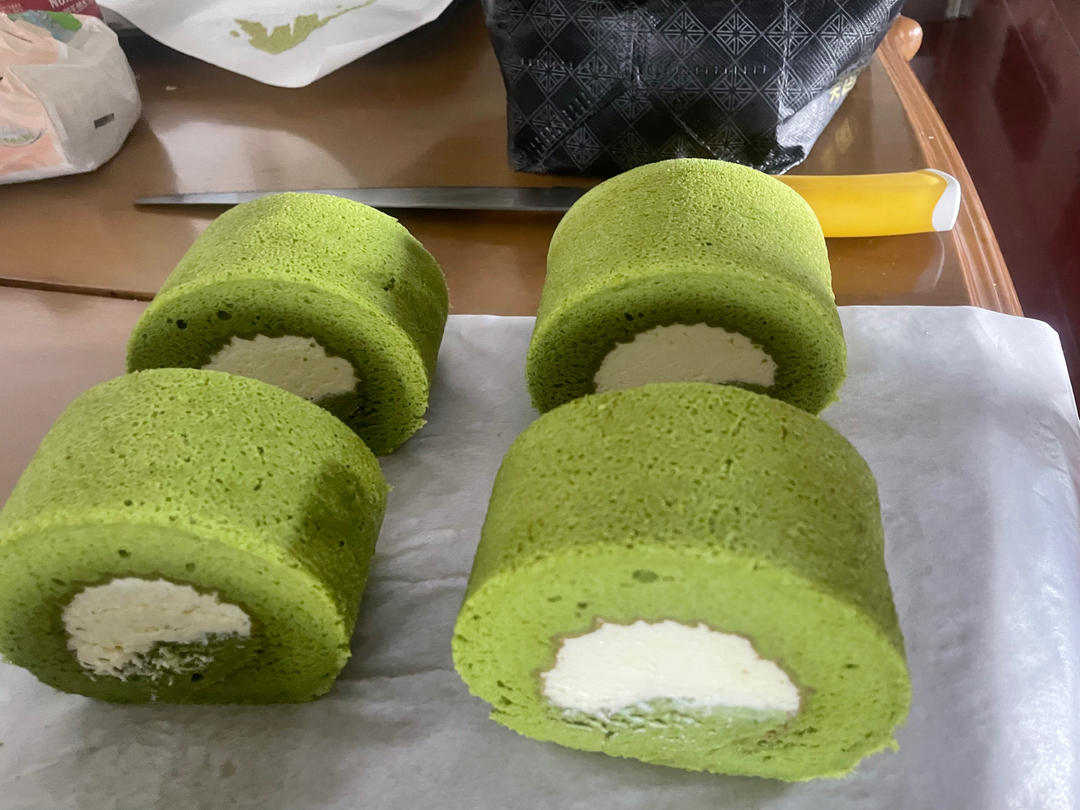 完美抹茶蜜豆蛋糕卷